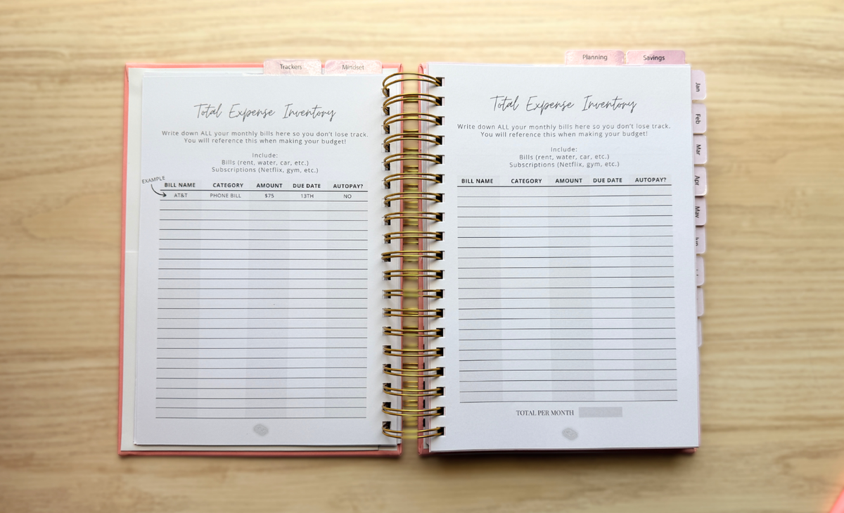 12-Month Finance Planner (Undated)